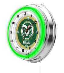19" Colorado State Rams Neon Clock