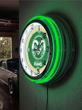 19" Colorado State Rams Neon Clock