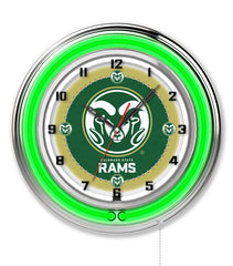 19" Colorado State University Rams Logo Neon Clock