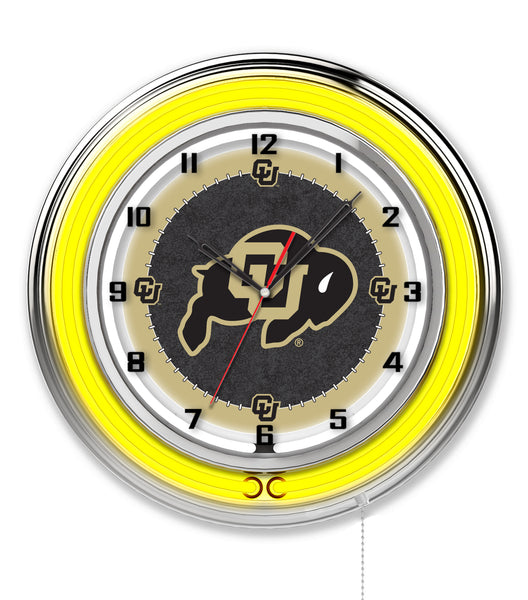 19" Colorado Buffaloes Neon Clock