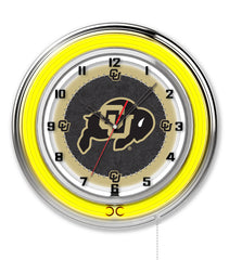 19" University of Colorado Buffaloes Logo Neon Clock