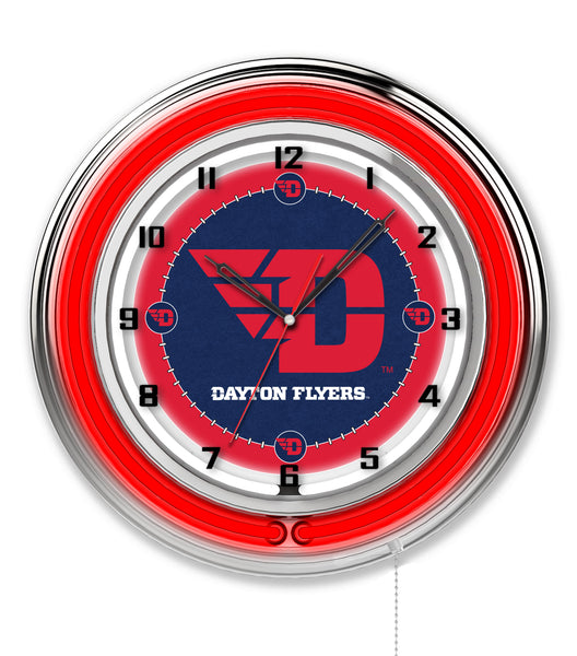 19" Dayton Flyers Neon Clock