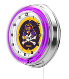 19" East Carolina Pirates Neon Clock