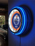19" Edmonton Oilers Neon Clock