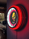 19" Ferris State Neon Clock | FSU Bulldogs Retro Neon Clock