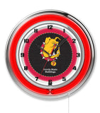 19" Ferris State Neon Clock | FSU Bulldogs Retro Neon Clock