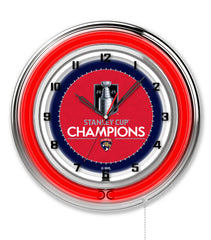 19" Florida Panthers 2025 Stanley Cup Neon Clock