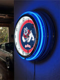 19" Fresno State Neon Clock | FSU Bulldogs Retro Neon Clock