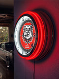 19" Georgia Bulldogs Neon Clock