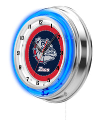 19" Gonzaga Bulldogs Neon Clock