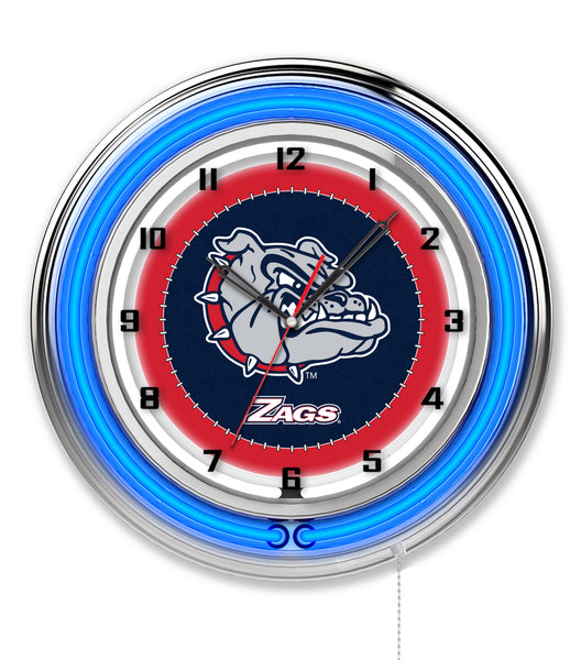 19" Gonzaga Bulldogs Neon Clock