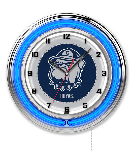 19" Georgetown Hoyas Neon Clock