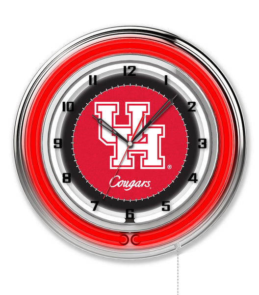 19" University of Houston Cougars Neon Clock