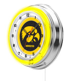 19" Iowa Hawkeyes Neon Clock