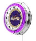19" James Madison Dukes Neon Clock