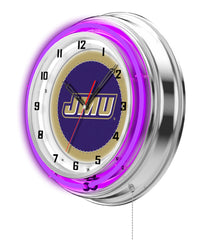 19" James Madison Dukes Neon Clock