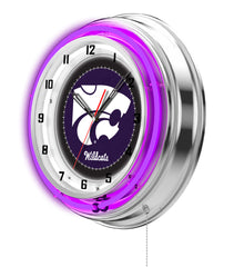 19" Kansas State Wildcats Neon Clock