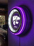 19" Kansas State Wildcats Neon Clock