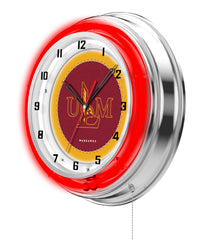 19" ULM University of Louisiana at Monroe Warhawks Neon Clock