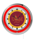 19" ULM University of Louisiana at Monroe Warhawks Neon Clock