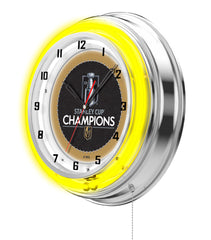 19" Las Vegas Golden Knights 2023 Stanley Cup Neon Clock