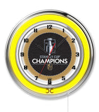19" Las Vegas Golden Knights 2023 Stanley Cup Neon Clock