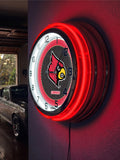 19" Louisville Cardinals Neon Clock
