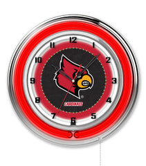 19" University of Louisville Cardinals Logo Neon Clock