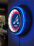 19" Atlanta Braves Neon Clock