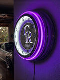19" Colorado Rockies Neon Clock