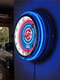 19" Chicago Cubs Neon Clock