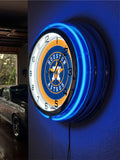 19" Houston Astros Neon Clock