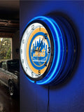 19" New York Mets Neon Clock