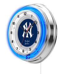 19" New York Yankees Neon Clock