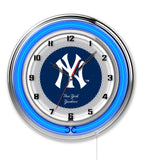 19" New York Yankees Neon Clock
