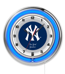 19" New York Yankees Officially Licensed Logo Neon Clock