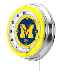 19" University of Michigan Wolverines Neon Clock