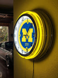 19" University of Michigan Wolverines Neon Clock