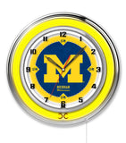 19" University of Michigan Wolverines Neon Clock