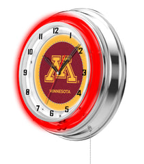 19" Minnesota Golden Gophers Neon Clock
