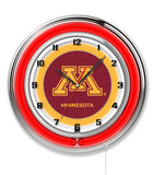 19" Minnesota Golden Gophers Neon Clock