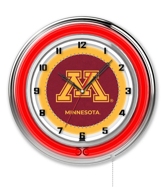 19" Minnesota Golden Gophers Neon Clock