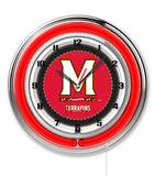 19" Maryland Terrapins Neon Clock