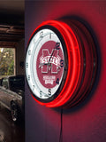 19" Mississippi State University Bulldogs Neon Clock