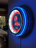 19" Mississippi Rebels Neon Clock