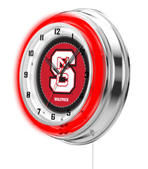 19" North Carolina State Wolfpack Neon Clock