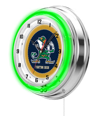 19" Notre Dame University Fighting Irish Neon Clock