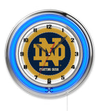 19" Notre Dame Fighting Irish ND Script Neon Clock