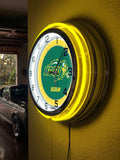 19" Chrome Case North Dakota State University Neon Clock