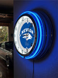 19" Nevada Neon Clock | UN Wolf Pack Retro Neon Clock